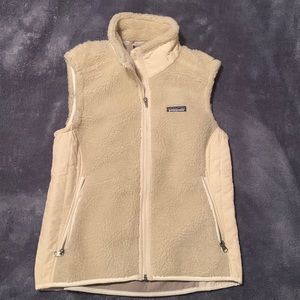 Patagonia Sherpa vest in Cream, womens medium